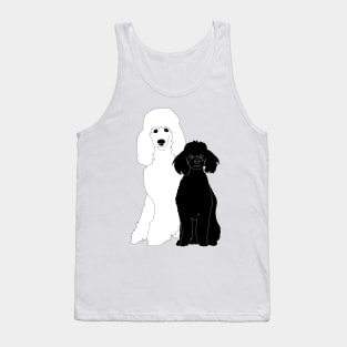 Poodle Couple Black And White Tank Top